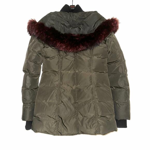MACKAGE Fur Collar Down Green Hooded Jacket SMALL - Picture 2 of 12